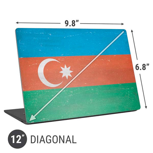 Azerbaijan Flag Distressed Universal Laptop 12in (9.8 x 6.8in) Skin